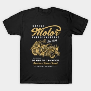 Native Motorcycle. American Legend T-Shirt